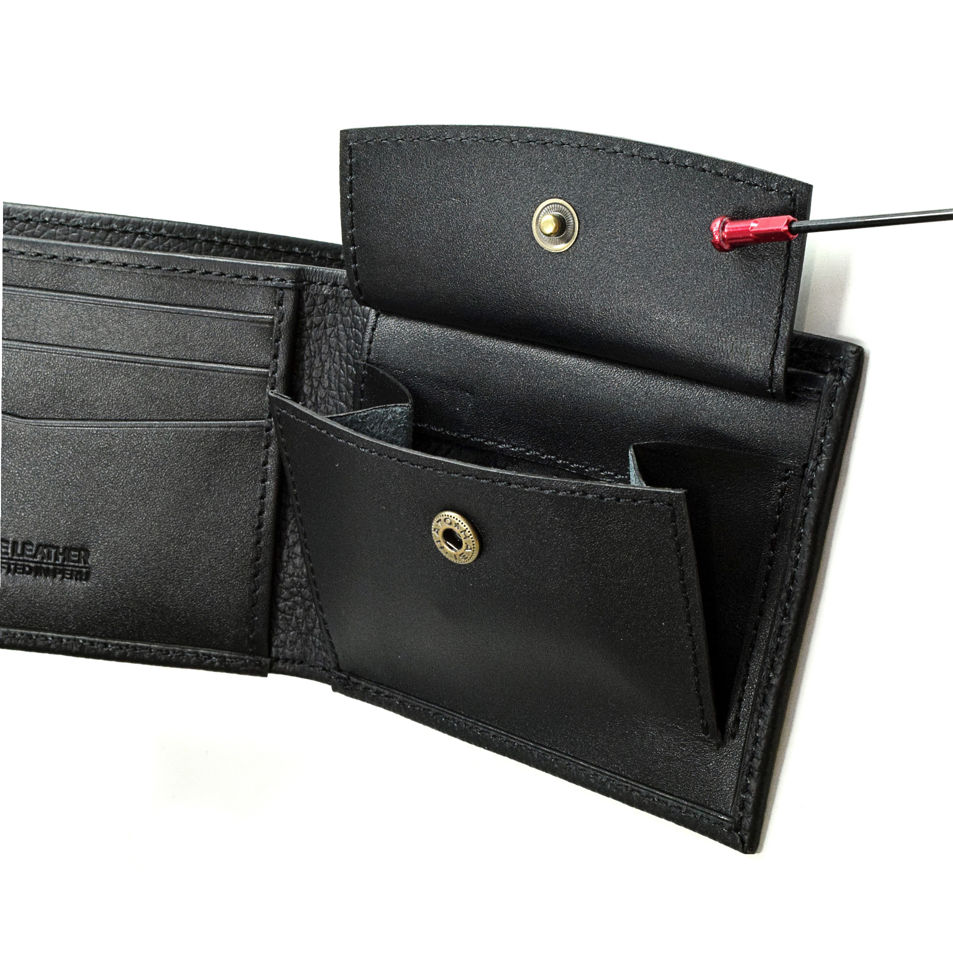 Billetera de caballero c/sencillero BC618 Miniflother Negro - Imagen 3
