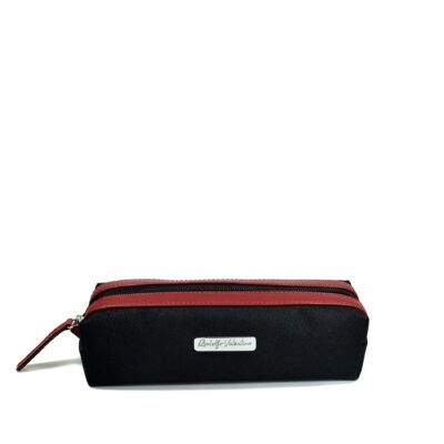 Alternative view of Cartuchera CH020 Lino Negro / Rojo Sienna