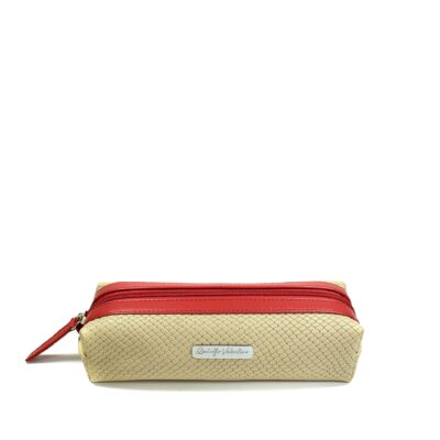 Alternative view of Cartuchera CH020 Rojo / Hueso Grabado