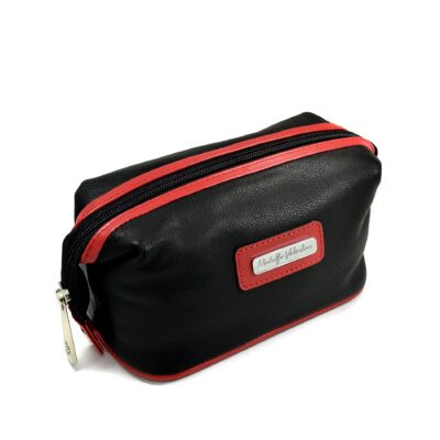 Alternative view of Portacosmetico PC002 Negro Napa/Rojo