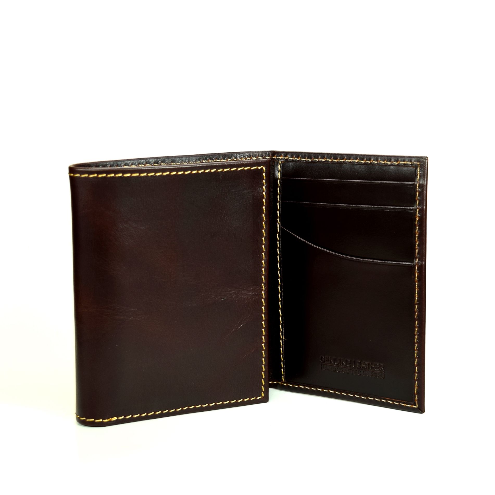 Billetera de caballero Trifold BC108 Cobre/Vino - Imagen 2