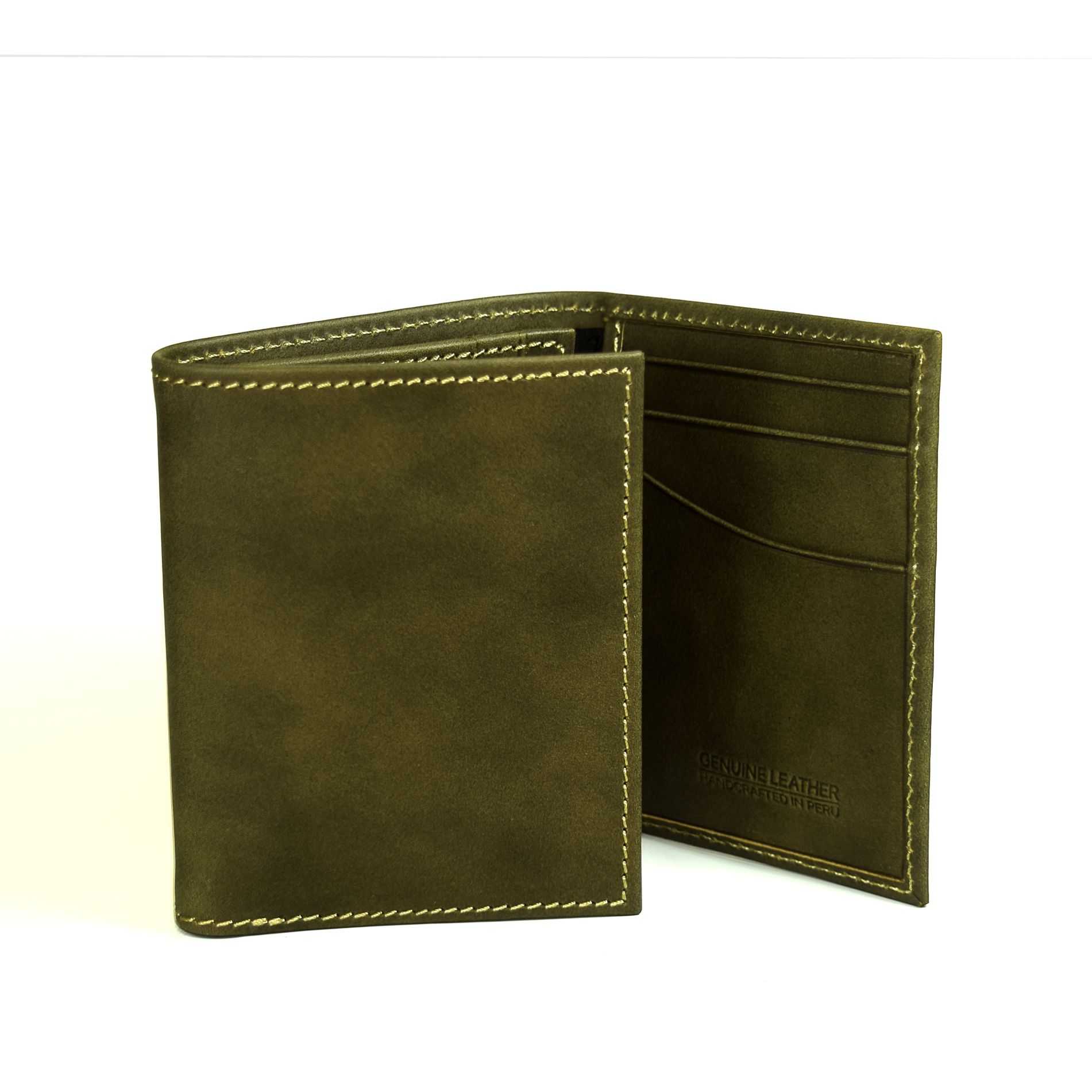 Billetera de caballero Trifold BC108 Talco Marrón Oscuro - Imagen 2