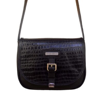 Cartera Crossbag CA500 Negro Espuma / Negro Cocodrilo