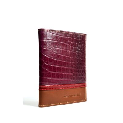 Alternative view of Portapasaporte PP002 Guinda Coco/Wax Caramelo/Richatto Rojo