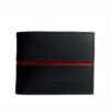 Billetera de caballero BC502 TRIFOLD Negro/Richatto Rojo