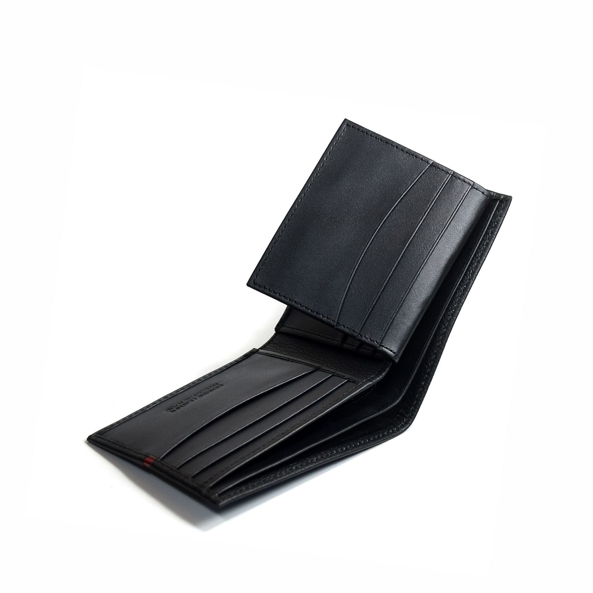 Billetera de caballero BC502 TRIFOLD Negro/Richatto Rojo - Imagen 4