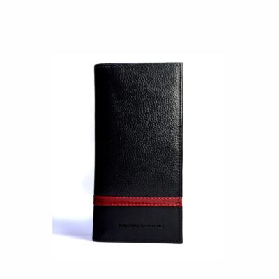Billetera de caballero Ejecutiva BC801 Miniflother Negro/Richatto Rojo