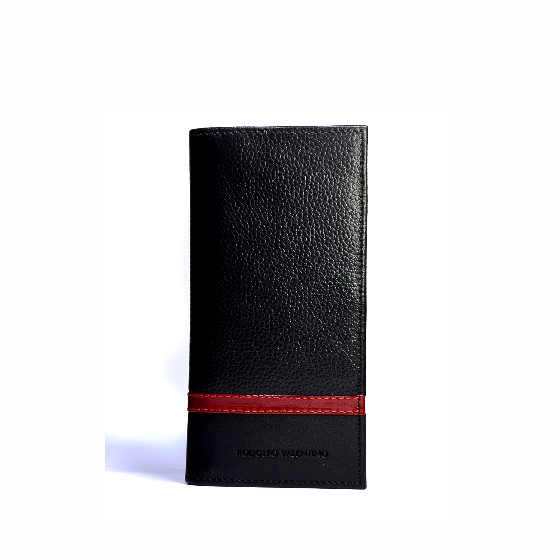 Billetera de caballero Ejecutiva BC801 Miniflother Negro/Richatto Rojo