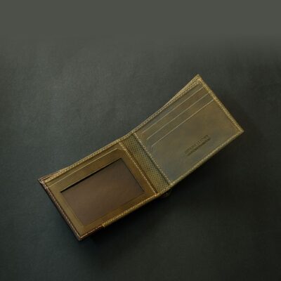 Alternative view of Billetera de caballero BIFOLD BC140 Talco Marrón Oscuro/Cobre