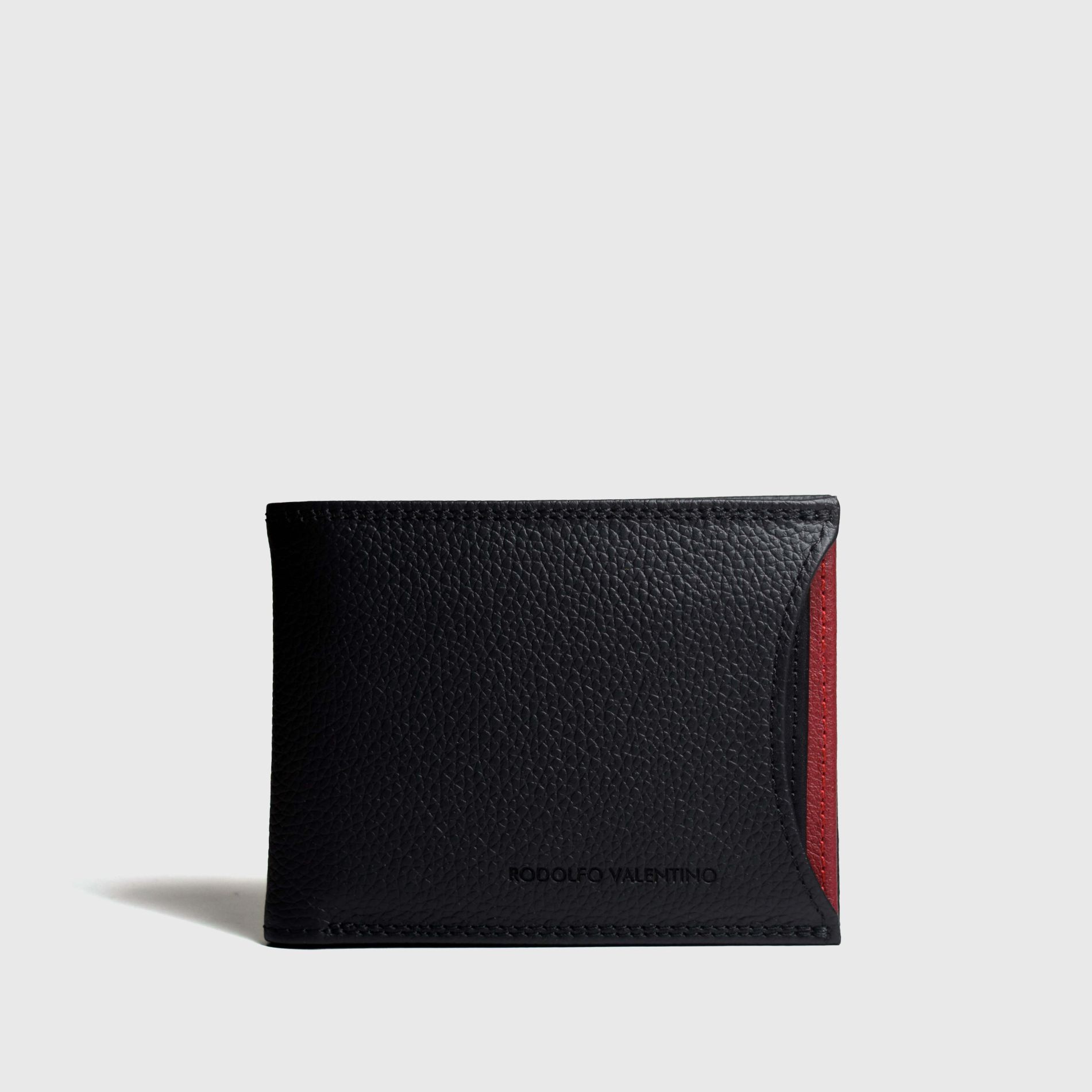 Billetera de caballero GRAND BC216 Miniflother Negro/Rojo