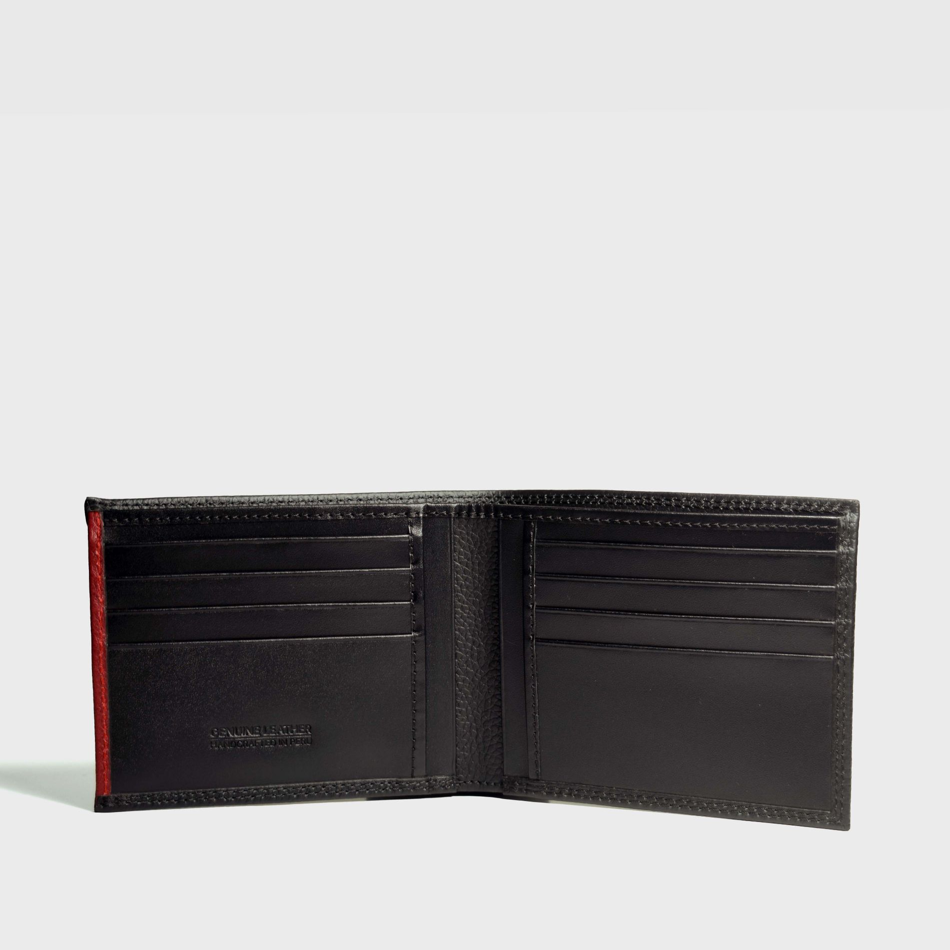 Billetera de caballero GRAND BC216 Miniflother Negro/Rojo - Imagen 5